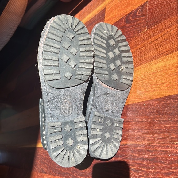 Ash studded black leather combat boots size 38.5 - Picture 4 of 5